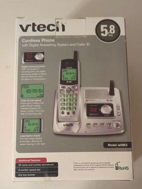 VTech Silver Cordless Phone with Caller ID - Model ia5863